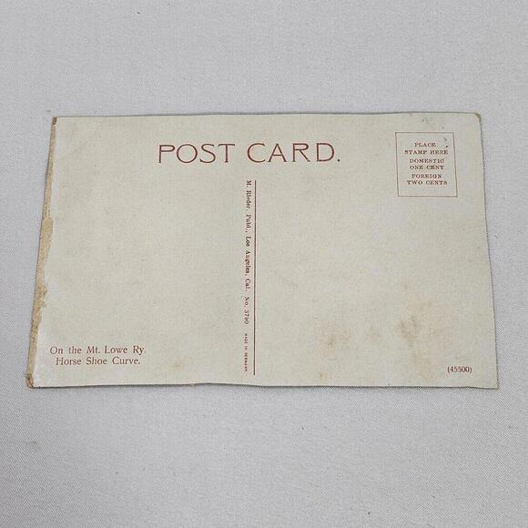 Antique Early 1900s Pacific Electric Railway Post Card Mount Lowe California - Picture 2 of 2